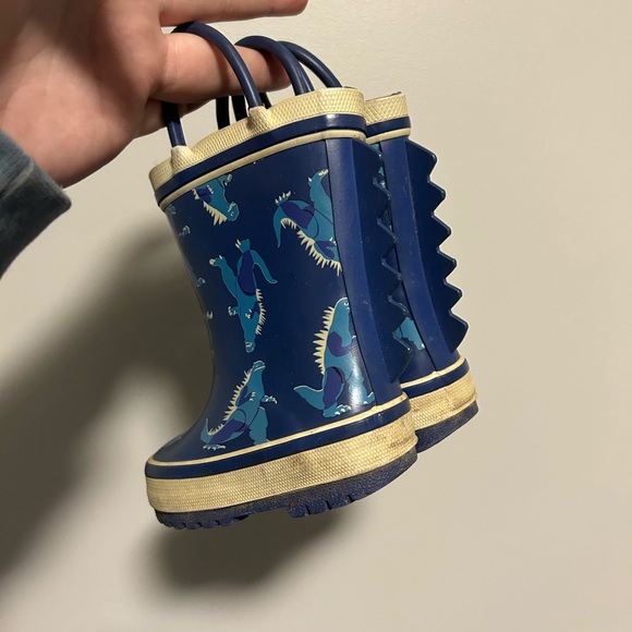 Joe fresh infant 4 Blue Dinosaur Rain Boots - Picture 3 of 4